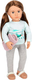 NEW Retails $85+ Our Generation Deluxe Sandy Doll Set! Doll OG Deluxe - Sandy and Off to Winter Camp! 18" - Log Cabin Vacation