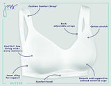 NEW JUST MY SIZE womens Active Lifestyle Wirefree Bra, White, Sz 48DD