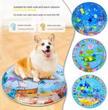 NEW 1 PCS Inflatable Pat Pad Baby Pets Pat Pad PVC Marine Animal Water Pad Inflatable Baby Pad Toy Crawling Water Toy Water, 40-inch Diameter
