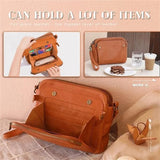 NEW BLACK Gpmsign Crossbody Bag, Gpmsign-Fashion Anti Theft Leather Bag, PU Leather Shoulder Bags and Clutches, 3 Layer Crossbody Leather Shoulder Bag