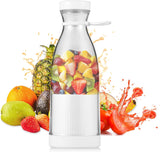 NEW Hosioe Portable Mini Electric Blender 420ml Juicer Cup 6 Blades for Smoothie Milkshake Juice Baby Food Built-in Rechargeable Battery for Travel Sports Kitchen Office Outdoors, White