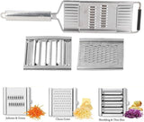 NEW Vegetable, Pro Onion Chopper Stainless Steel, Kitchen Vegetable Slicer Dicer Cutter Easy Cleaning with 3 Interchangeable for Salad Potato Carrot Garlic Kitchenware