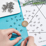 NEW UNICRAFTALE 100pcs Stainless Steel Bead Tips Cord Ends Clamshell Knot Cover Bead End Terminators Crimp Cap Fold Over for Jewelry Making DIY 4x8.5mm, Hole 1.5mm