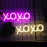 NWQ ENUOLI Neon Lights for Wall Decor XOXO Warm White LED Neon Sign 11.8x3.8 Inches USB/Battery Powered LED Night Light for Bedroom Home Decor Kids Room Gift