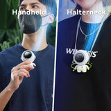 NEW Astronaut Portable Handheld Fan Mini Small Personal Neck Fan USB Rechargeable 3 Speed for Kids Adults, 360° Rotating Air Vent