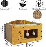 NEW Retails $59, ikeoat Cat Scratcher House, Cat Cardboard Box with 2 PCS Cat Scratch Pads, Sofa Shaped Scratcher Cat Toy for Indoor Cats, Easy to Assemble