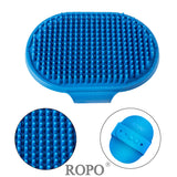 NEW ROPO Dog Grooming Brush, Pet Shampoo Bath Brush Soothing Massage Rubber Comb with Adjustable Ring Handle for Long Short Haired Dogs and Cats 2pcs