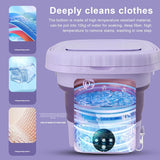 NEW Retails $55, Portable Washing Machine, Automatic Mini Foldable Bucket Washer with Drainage Pipe for Underwear, Baby Clothes, Towels, Socks, 11L Large Capacity for RV Camping Travel Apartment