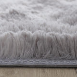 NEW Fluffy Rug for Living Room 2x3 Tie-Dyed Luxurious Area Rug Shaggy Rug for Bedroom Kid Rug for Play Room Modern Carpet for Home Decor, Light Grey