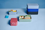 NEW Retails $52, Mepal Bento Box Midi - Lunch Box with Bento Box - for 2 Sandwiches or 4 Slices of Bread - Lunch Box for Sandwiches, Small Snacks & Left Overs - Lunch Box Adults - Nordic Black