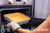 NEW Baocuan Silicone Square Cake Pan - Non-Stick, Easy Release, Heat Resistant for Baking Cakes, Brownies, Cheesecakes and More 8.5 Inch 3 Pack for Oven, Microwave, Freezer and Dishwasher