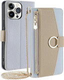 NEW Case Bag for iPhone 15 Pro Max Wallet Crossbody Bag iPhone 15 Pro Max with Card Holder Zipper Leather Purse Cover