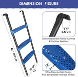 NEW Retails $52, Assembled Blue 3 Step Trampoline Ladder-100CM Long,3 Step Accessory for Kids and Adults