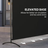 NEW Outsunny Single Indoor/Outdoor Privacy Screen, 5.9FT Tall Room Divider with UV30+ Protection, Freestanding Privacy Panel Partition with Stable Base for Indoor Outdoor Use, Black