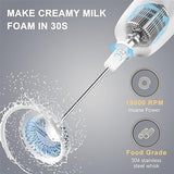 NEW Milk Frother Handheld Frother for Coffee, Battery Operated Coffee Frother with Stainless Steel Stand, Electric Drink Mixer for Coffee, Lattes, Cappuccinno, Matcha and Hot Chocolate, GREEN COLOUR(MA002)