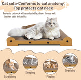 NEW Retails $59, ikeoat Cat Scratcher House, Cat Cardboard Box with 2 PCS Cat Scratch Pads, Sofa Shaped Scratcher Cat Toy for Indoor Cats, Easy to Assemble