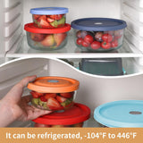 NEW Replacement Lids for Pyrex 7200-PC 2 Cup, Silicone Round Storage Cover Lid for Anchor Hocking Glass Bowl 4 Pack with Date Mark