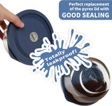NEW Replacement Lids for Pyrex 7200-PC 2 Cup, Silicone Round Storage Cover Lid for Anchor Hocking Glass Bowl 4 Pack with Date Mark