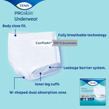 NEW TENA ProSkin Extra Breathable Underwear, Incontinence, Disposable, Moderate Absorbency, Medium, 16 Count