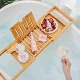 NEW Spa Gifts for Women, Travel Size Birthday Gifts for Women, BFF LOVE 6Pcs Spa Gift Set, Rose Gift Baskets, Bath Kit with Essential Rose Oil, Bath Salt, Soap, Natural Petals