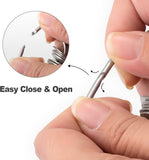 NEW Accurate 18/8 Stainless Steel Measuring Spoons, Heavy Duty Good Handle Set of 6 Measuring Spoon with Ring Connector, Silver