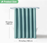 NEW Retails $60 Dynamene Teal Fabric Shower Curtain for Bathroom - Waffle Weave Heavy Duty Cloth , 256GSM Hotel Luxury Weighted Polyester Bath Curtain Set with 12 Plastic Hooks,72x72, Teal/Turquoise