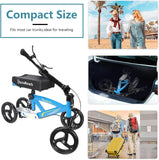 NEW in box! Retails $140, Economy Knee Scooter Steerable Knee Walker for Foot Injuries Compact Crutches with Dual Rear on-Wheel Brake and Shock Absorption Under The Knee Pad