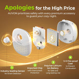 NEW Retails $80, AUVON Rechargeable Mini Motion Sensor Night Light, 2nd Gen Warm White LED Stick-On Closet Light with Dusk to Dawn Sensor, Adjustable Brightness for Wall, Stairs, Cabinet, Hallway (4 Pack)