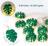 NEW Garden Party String Light Battery Powered Monstera Metal Leaf 10-LED String Lamp Party Decor Light Photo Prop 6.56ft