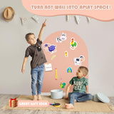 NEW Retails $80, Magnetic Wall Decal Arch: 31" x 39" Magnetic Chalk Board Sticker -for Kids & Playroom (Taupe Pink）