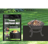 NEW EJPTOYS Yegbong-Outdoor Heat Resistant Fiberglass Fire Pit Mat, Under Grill Fire Pit Mat, BBQ Mat Fire Pit Mat, Fire Mat Deck Protection, Suitable for Outdoor Deck, Grass, Patio, Ground. (39inx60in), Retails $50