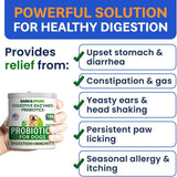 NEW Sealed, Probiotics for Dogs - Gas, Diarrhea, Allergy, Constipation, Upset Stomach Relief, w/Digestive Enzymes + Prebiotics - Chewable Supplement - Improve Digestion, Immunity - Dog Probiotics Chews - 120Ct, BB: 12/28