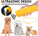 NEW Mein HERZ Handheld Dog Repellent Trainer, Anti Barking Device, LED Ultrasonic Dog Repeller and Trainer Device 3 in 1 Anti Barking Stop Bark Handheld Dog Training Device, with LED Flashlight