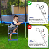 NEW Retails $52, Assembled Blue 3 Step Trampoline Ladder-100CM Long,3 Step Accessory for Kids and Adults