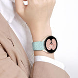 NEW Vozehui 20mm Engraved Straps Compatible With Galaxy Watch 5/4, Silicone Flower Heart Leopard Pattern Design Replacement Strap for Samsung Galaxy Watch 5/4 40mm 44mm/Galaxy Watch 4 Classic 42mm