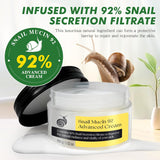 NEW Sealed, Snail Mucin 92% Cream, Daily Face Moisturizer with Snail Secretion Filtrate, All Skin Types Skin Care 3.52 oz, BB: 01/27