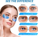 NEW Sealed Onespring Eye Gel Pads (24 Pairs) - Undereye Patches for Puffy Eyes, Wrinkles, Dark Circles, Natural Collagen Eye Gels, Under Eye Mask Patches for Face to Soothe Puffiness, Eyebags, BB: 02/29