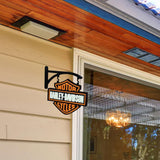 NEW Harley-Davidson Sign Wall Decor Harley-Davidson Embossed Double Sided Sign for Business Room Lightweight Gift Easy Installation Harley Logo Wall Decor, 9-10in w/ Hanger, Hooks not included