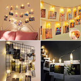 NEW String Photo Lights Photo Clip String Lights, Battery Powered LED Fairy Lights with Clips, Photo String Lights for Wedding Party, Christmas Party, Indoor and Outdoor Kids Room Wall Warm White (3M/10FT)