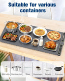NEW Retails $90+, 32x15 Food Warming Mat Extra Large, Rapid Heating Electric Warming Tray with 9 Temp Setting and 6 Hours Timer, Foldable Warming Trays for Food, Portable Food Warmers for Parties Buffet, Gray, Sz XL