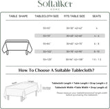 NEW Retails $79, Softalker Outdoor Checkered Tablecloth Rectangle, Spring Summer Linen Cotton Gingham Table Cloth with Tassel, Heavy Duty Wrinkle Free Buffalo Plaid Table Cover for Picnic Camping - 55 x 102 Inch, Sage