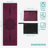 NEW Retails $45, Navaris Foldable Yoga Mat for Travel - 1/16" (1.5mm) Thick Exercise Mat for Pilates, Workout, Gym, Fitness - Non-Slip Folding Portable Mat