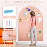 NEW Retails $80, Magnetic Wall Decal Arch: 31" x 39" Magnetic Chalk Board Sticker -for Kids & Playroom (Taupe Pink）