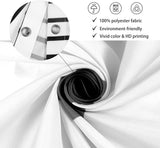 NEW White and Black Shower Curtain, Boho Minimalist Mid Century Modern Arch Geometric Machine Washable Waterproof Fabric for Bathroom Bathtub Decor with Hooks 72x72