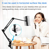 NEW Tablet Stand Adjustable, Foldable iPad Stand for Bed, Aluminum Universal Flexible Tablet Holder with 360 Degree Rotation Compatible with iPad/iPhoneX/iPad Pro/N-Switch, or Other 4.5~12.9 Inches Devices