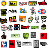 NEW Rock Music Band Stickers, 100 Pcs Vinyl Waterproof Decals Fashion Hip-Hop Decals Graffiti Stickers for Teens Adults Laptop Water Bottle Motorcycle Bicycle Skateboard Luggage Y4-YGTZ (Music)