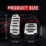 NEW jeseny 3 PCS Car Non-Slip Aluminum Alloy Pedal Pads, Manual/Automatic Gearbox Gas Pedal Brake Pedal Cover, Anti-rubbing Car Clutch Pedal Kits, Auto Universal Replacement Accessories (Silver)