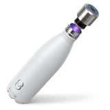 NEW CrazyCap 2.0 UV Water Purifier & Self Cleaning Stainless Steel Insulated Water Bottle - Turns Any Water Source Into Clean Drinkable Water - Perfect for Hiking, Camping, Travel and Survival, White