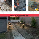 NEW Anothera 13.7"x13.7"x1.6" Walk Maker Reusable Concrete Path Maker Molds Stepping Stone Paver Yard Patio Lawn Garden DIY Walkway Pavement Paving Moulds (Irregular)