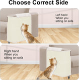 NEW Retails $52, Cat Scratch Sofa Protector, 23.6inch L*19.6inch W Cat Scratch Furniture Protector Pad, Couch Arm Shield with Natural Sisal for Protecting Couch Sofa Chair Furniture (Beige/Right Handed)